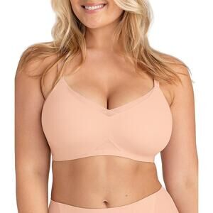 Honeylove Wire Free CrossOver Bra tan nude M++ fit for 36F and 36G new $69
